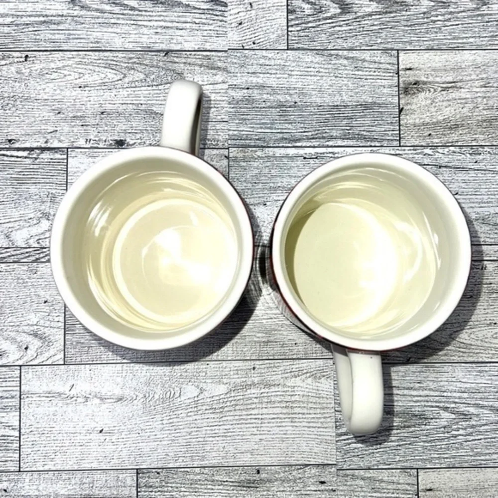 Pottery Barn Landon Plaid Mugs Set of 2